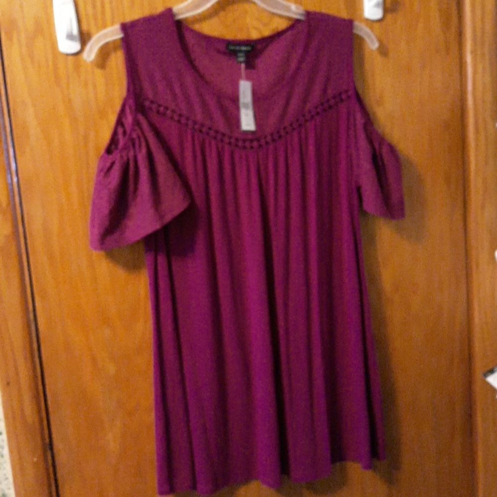 Lane Bryant Cold Shoulder Top with Eyelets